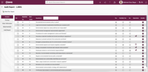 QDMS Audit Management interface